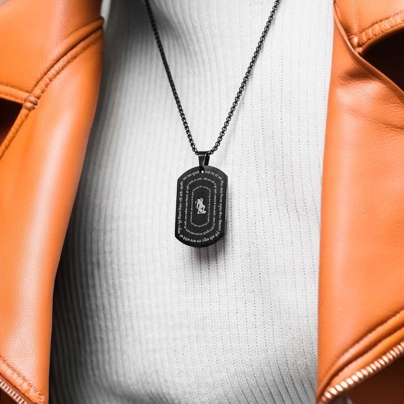 “Wear Courage: Stylish Hanuman Chalisa Pendant with Spiritual Power”